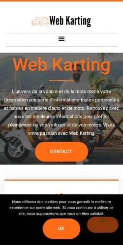 Podgląd witryny Web Karting, medium z kraju Francja do artykułów sponsorowanych