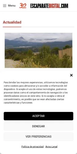 Podgląd witryny Periódico Escaparate, medium z kraju Hiszpania do artykułów sponsorowanych