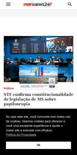 Anteprima del sito Perfil News, media di Brasile per articoli sponsorizzati