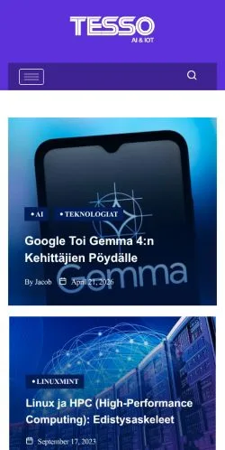 Podgląd witryny Tesso, medium z kraju Finlandia do artykułów sponsorowanych