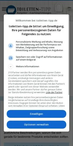 Anteprima del sito Toiletten-Tipp, media di Germania per articoli sponsorizzati