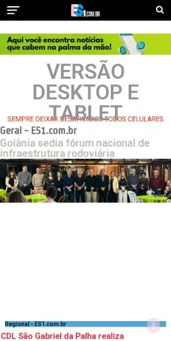 Aperçu du site Portal ES1, média de Brésil pour articles sponsorisés