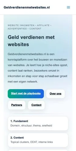 Podgląd witryny Website Income, medium z kraju Holandia do artykułów sponsorowanych