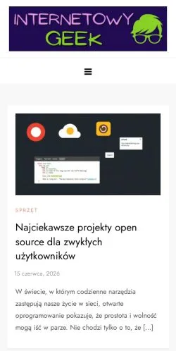 Anteprima del sito Internetowy Geek, media di Polonia per articoli sponsorizzati