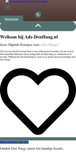 Anteprima del sito Home • Ads Den Haag, media di Paesi Bassi per articoli sponsorizzati