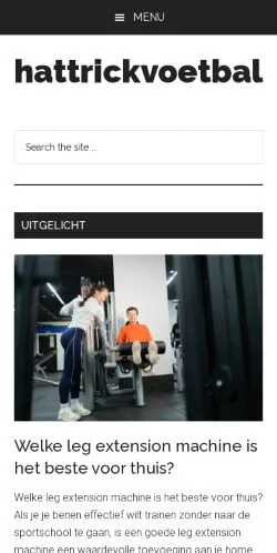 Anteprima del sito Hattrickvoetbal, media di Paesi Bassi per articoli sponsorizzati