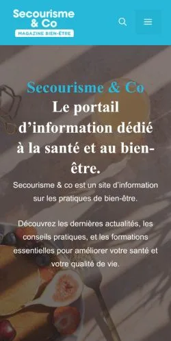 Anteprima del sito Secourisme-and-Co, media di Francia per articoli sponsorizzati
