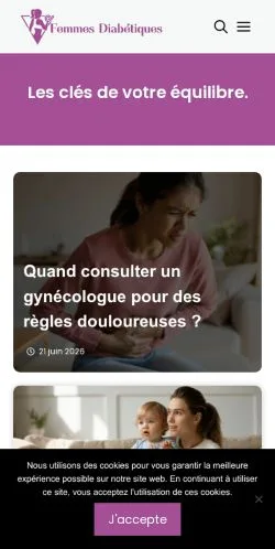 Anteprima del sito Femmes Diabétiques, media di Francia per articoli sponsorizzati