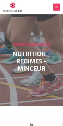 Anteprima del sito Nutrition Secrets, media di Francia per articoli sponsorizzati
