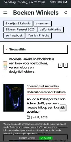 Podgląd witryny Boeken Winkels, medium z kraju Holandia do artykułów sponsorowanych