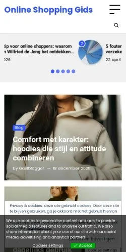 Anteprima del sito Online Shopping Gids -, media di Paesi Bassi per articoli sponsorizzati