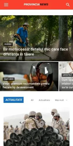 Podgląd witryny ProvinciaNews, medium z kraju Rumunia do artykułów sponsorowanych