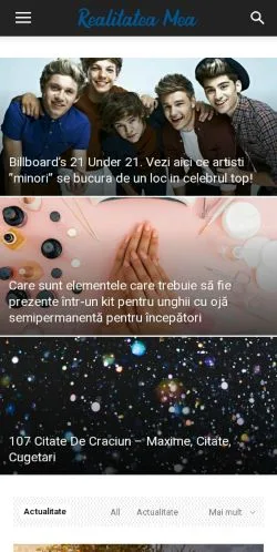 Anteprima del sito Realitatea Mea, media di Romania per articoli sponsorizzati