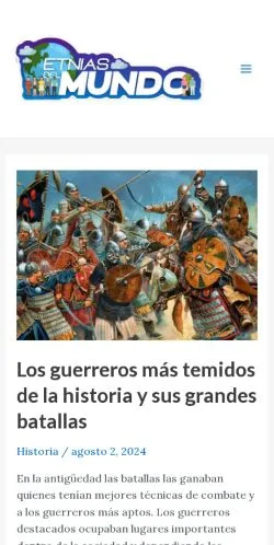 Vista previa del sitio Etnias Del Mundo, medio de España para artículos patrocinados
