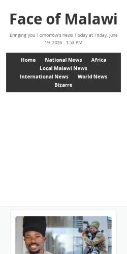 Forhåndsvisning av nettstedet Face Of Malawi, medium fra USA for sponsede artikler