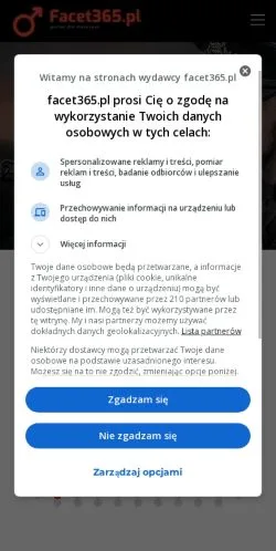 スポンサード記事向けのポーランドメディア、Facet365のサイトプレビュー