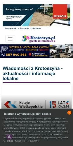 Anteprima del sito Ikrotoszyn, media di Polonia per articoli sponsorizzati