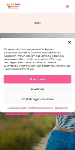 Anteprima del sito Glücklicher Lifestyle, media di Germania per articoli sponsorizzati
