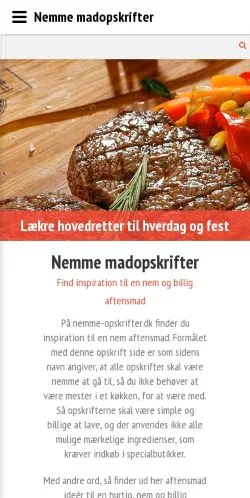 Anteprima del sito Nemme madopskrifter, media di Danimarca per articoli sponsorizzati