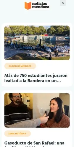 Anteprima del sito Noticias Mendoza, media di Argentina per articoli sponsorizzati