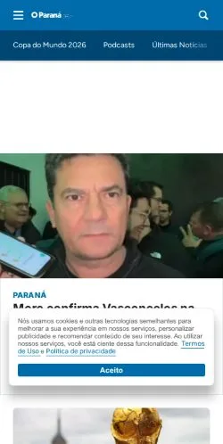 Anteprima del sito O Paraná, media di Brasile per articoli sponsorizzati
