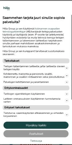 Anteprima del sito Pietarsaaren Sanomat, media di Finlandia per articoli sponsorizzati