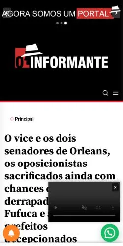 Anteprima del sito Portal O Informante, media di Brasile per articoli sponsorizzati