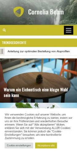Forhåndsvisning av nettstedet Cornelia Behm, medium fra Tyskland for sponsede artikler