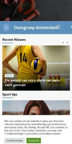 Podgląd witryny Dansgroep Amsterdam, medium z kraju Holandia do artykułów sponsorowanych