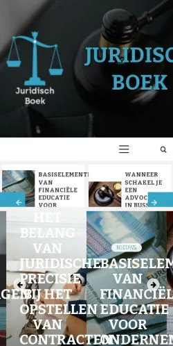 Anteprima del sito Juridisch Boek, media di Paesi Bassi per articoli sponsorizzati