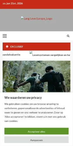 スポンサード記事向けのオランダメディア、Langleve Europaのサイトプレビュー