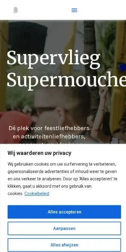 Anteprima del sito SupervliegSupermouche, media di Belgio per articoli sponsorizzati