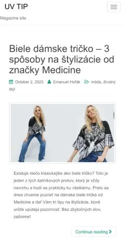 Preview of the UV TIP website, a media outlet in United States for sponsored articles