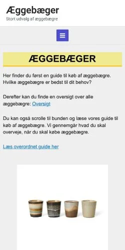 Anteprima del sito Æggebæger, media di Danimarca per articoli sponsorizzati