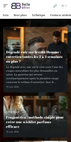 Anteprima del sito Belle et Bien, media di Francia per articoli sponsorizzati