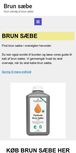 Vorschau der Website Brun Sæbe, Medium aus Dänemark für gesponserte Artikel