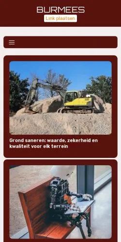 Podgląd witryny Burmees.nl, medium z kraju Holandia do artykułów sponsorowanych