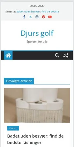 Podgląd witryny Djurs Golf, medium z kraju Dania do artykułów sponsorowanych