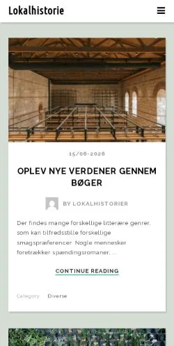 Podgląd witryny Lokalhistorie, medium z kraju Dania do artykułów sponsorowanych