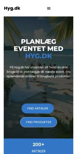 Aperçu du site hyg, média de Danemark pour articles sponsorisés
