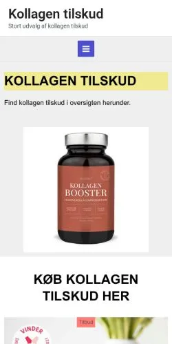 Anteprima del sito Kollagen Tilskud, media di Danimarca per articoli sponsorizzati