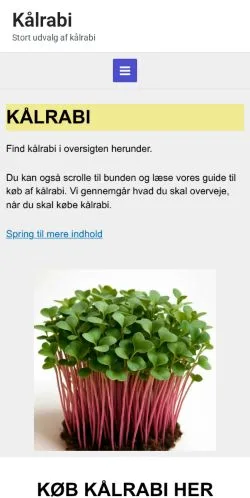 Anteprima del sito kålrabi, media di Danimarca per articoli sponsorizzati