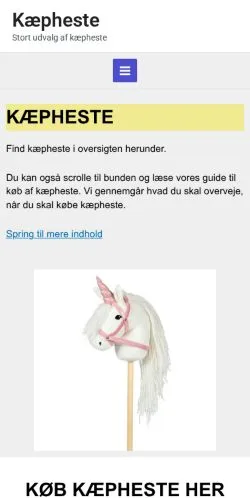 Anteprima del sito kæpheste, media di Danimarca per articoli sponsorizzati