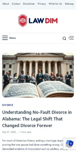 Forhåndsvisning av nettstedet Law Dim, medium fra USA for sponsede artikler