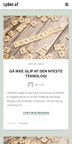 Podgląd witryny Lyden Af, medium z kraju Dania do artykułów sponsorowanych