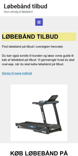Anteprima del sito løbebåndtilbud, media di Danimarca per articoli sponsorizzati