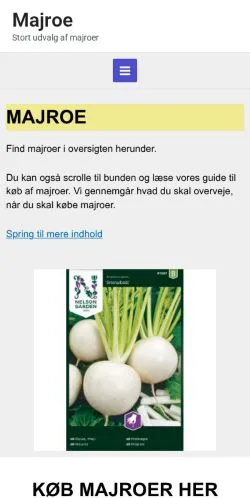 Sponsorlu makaleler için Danimarka medyası Majroe sitesinin önizlemesi