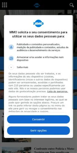 Anteprima del sito MMO Moçambique Online, media di Brasile per articoli sponsorizzati