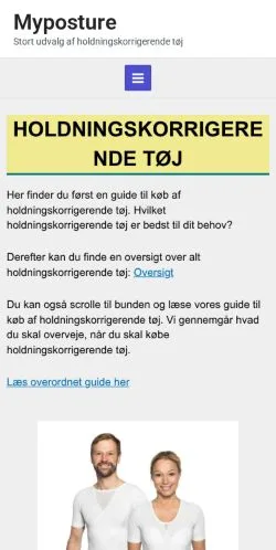 Preview of the My Posture website, a media outlet in Denmark for sponsored articles