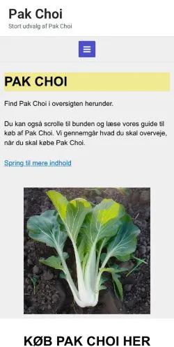 Aperçu du site Pak Choi, média de Danemark pour articles sponsorisés